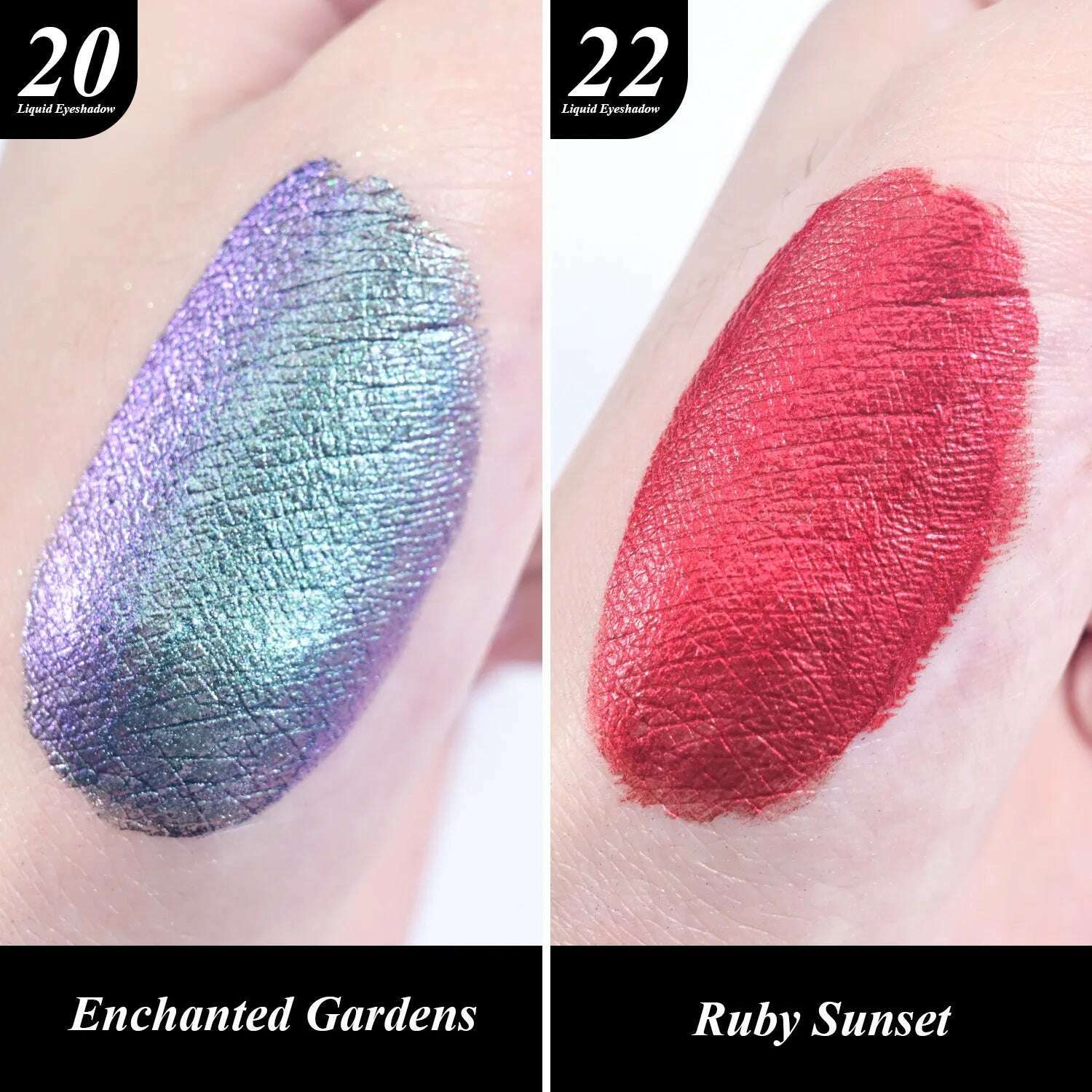 CHARMACY 2pcs/set Multichrome Eyeshadow Liquid 1.5ml Waterproof Longstay Glitter Eye Shadow High Gloss Christmas Holiday Makeup - KIMLUD