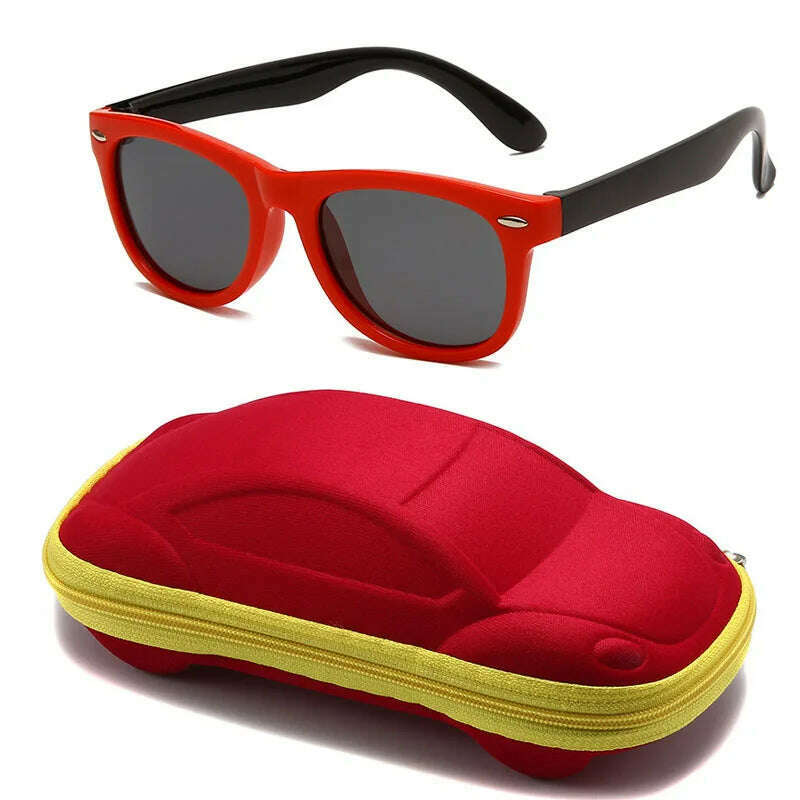 Classic Kids Silicone Sunglasses UV400 Eyewear for Boys Girls TR90 Goggles Children Sunglasses UV Protection Kids Eyewear - KIMLUD