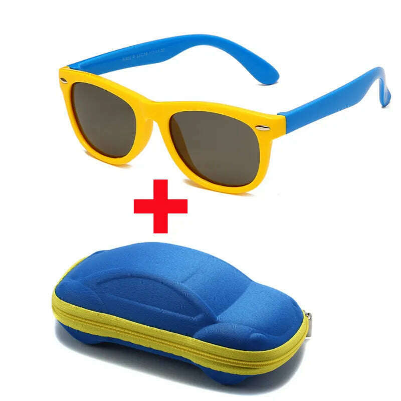Classic Kids Silicone Sunglasses UV400 Eyewear for Boys Girls TR90 Goggles Children Sunglasses UV Protection Kids Eyewear - KIMLUD