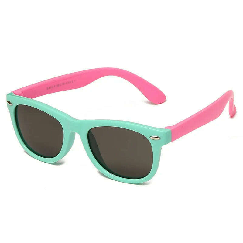 Classic Kids Silicone Sunglasses UV400 Eyewear for Boys Girls TR90 Goggles Children Sunglasses UV Protection Kids Eyewear - KIMLUD