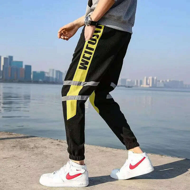 Classic Streetwear Casual Men Ribbons Harem Jogging Pants Male Slim Fit Spring Cargo Pants Multi-Pockets Women Trousers Jo - KIMLUD