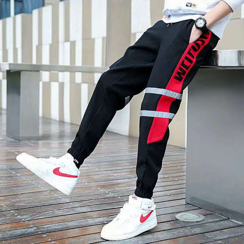 Classic Streetwear Casual Men Ribbons Harem Jogging Pants Male Slim Fit Spring Cargo Pants Multi-Pockets Women Trousers Jo - KIMLUD