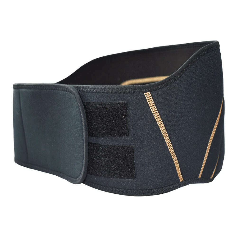 KIMLUD, Copper Compression Gear Premium Fit Back Brace Lower Lumbar Support Belt. Adjustable for Men & Women. Copper Infused Back Wrap, black / One size 70-100cm, KIMLUD APPAREL - Womens Clothes