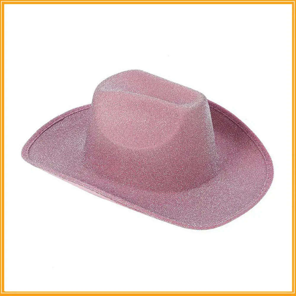 Cowboy Hat Caps for Men Country Women's Hat Faux Leather Sunhat Wild Brim Panama Hat Visor Hats Sombrero De Vaquero Occidental - KIMLUD