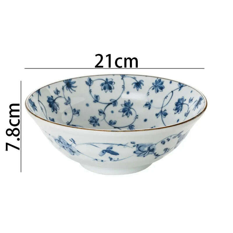 KIMLUD, Creative Ceramic Plate Blue and White Porcelain Desktop Fruit Salad Dish Hotel Dinner Set Plates and Dishes Kitchen Cutlery, KIMLUD Womens Clothes