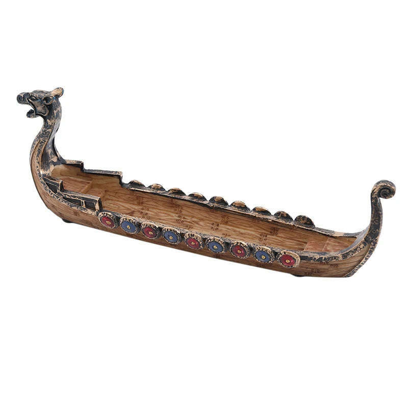 KIMLUD, Dragon Boat Incense Stick Holder Burner Hand Carved Censer Ornaments Retro Incense Burners Traditional Design Home Decoration, coppery, KIMLUD APPAREL - Womens Clothes