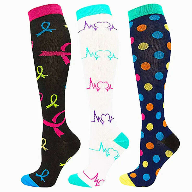 Dropship Compression Stockings Batch Socks Varicose Veins Nurse Socks Football Running Men Women Outdoor Sports Socks Unisex - KIMLUD