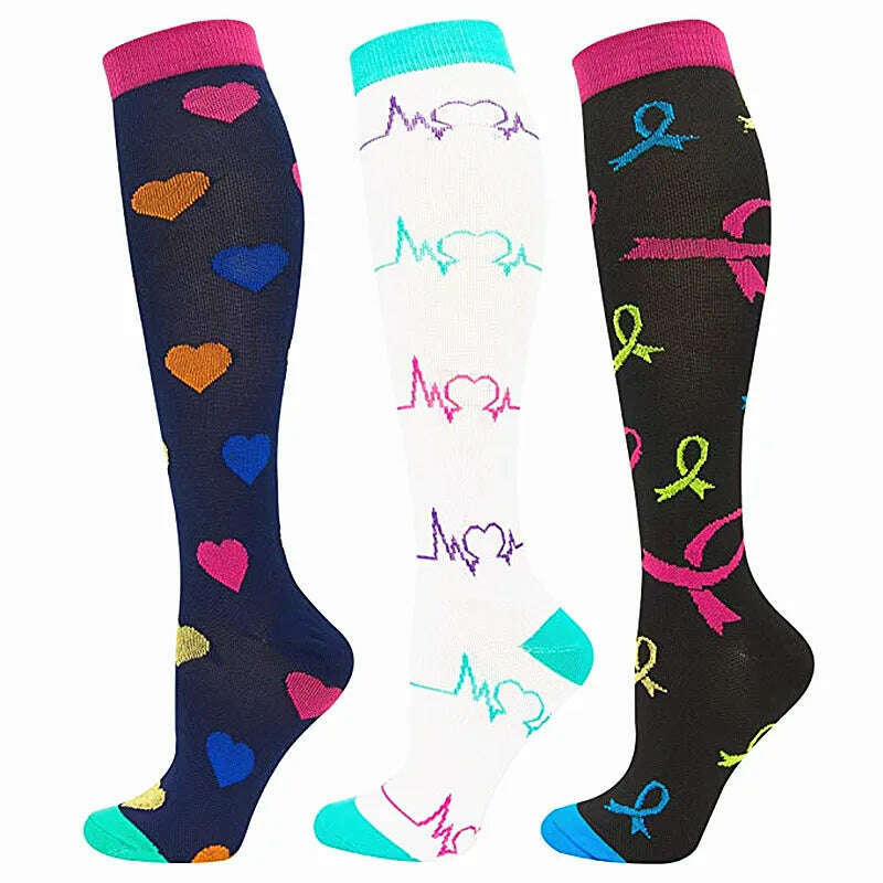 Dropship Compression Stockings Batch Socks Varicose Veins Nurse Socks Football Running Men Women Outdoor Sports Socks Unisex - KIMLUD