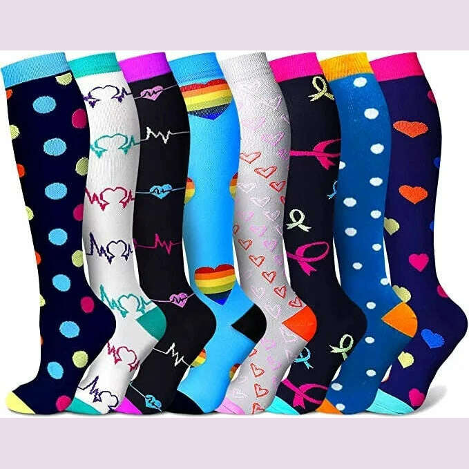 Dropship Compression Stockings Batch Socks Varicose Veins Nurse Socks Football Running Men Women Outdoor Sports Socks Unisex - KIMLUD