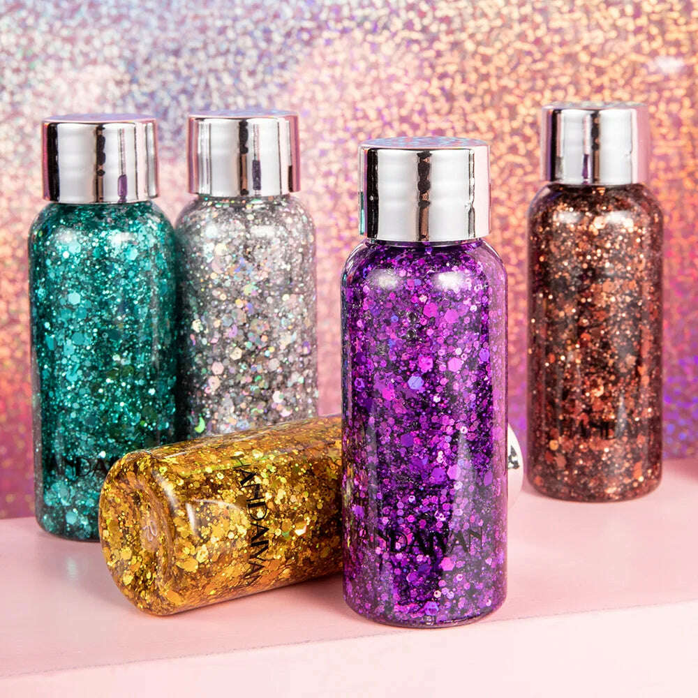 Eye Glitter Nail Hair Body Face Stickers Gel Art Loose Sequins Cream Diamond Jewels Rhinestones Makeup Decoration Party Festival - KIMLUD