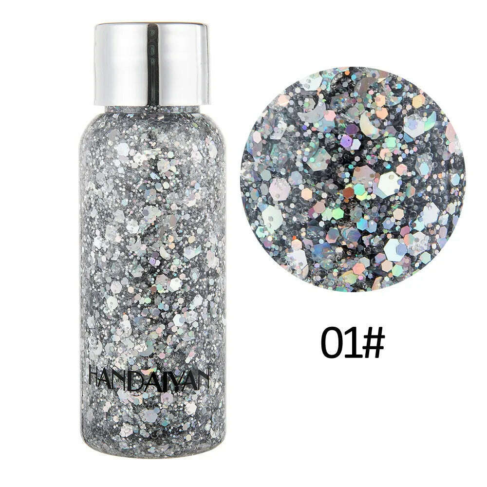Eye Glitter Nail Hair Body Face Stickers Gel Art Loose Sequins Cream Diamond Jewels Rhinestones Makeup Decoration Party Festival - KIMLUD