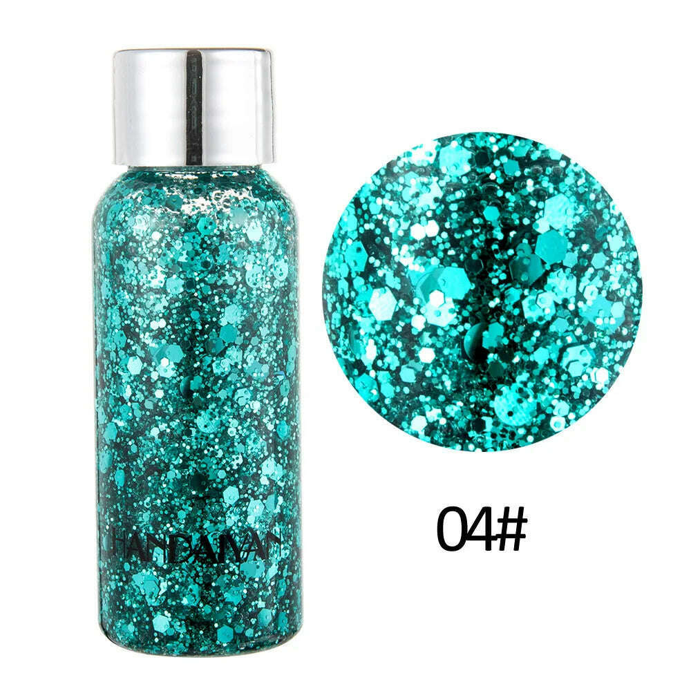 Eye Glitter Nail Hair Body Face Stickers Gel Art Loose Sequins Cream Diamond Jewels Rhinestones Makeup Decoration Party Festival - KIMLUD
