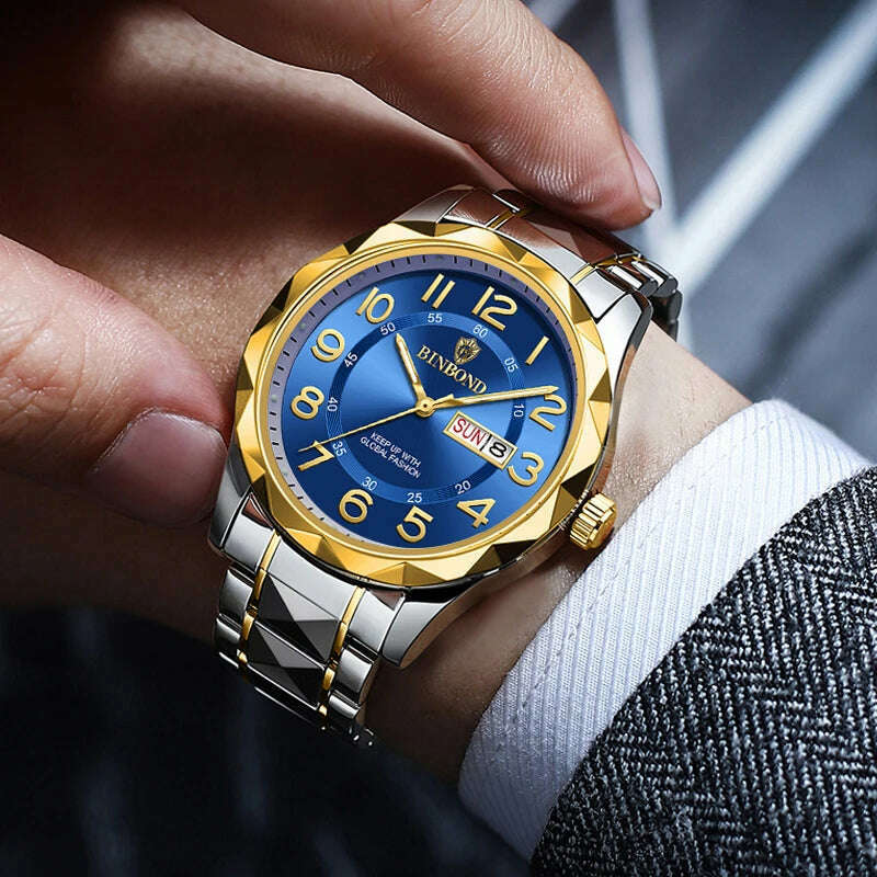 KIMLUD, Fashion Business Watch Men Warterproof Sports Mens Watch Top Brand Luxury Clock Male Quartz Wristwatch Relogio Masculino 2024, KIMLUD Womens Clothes