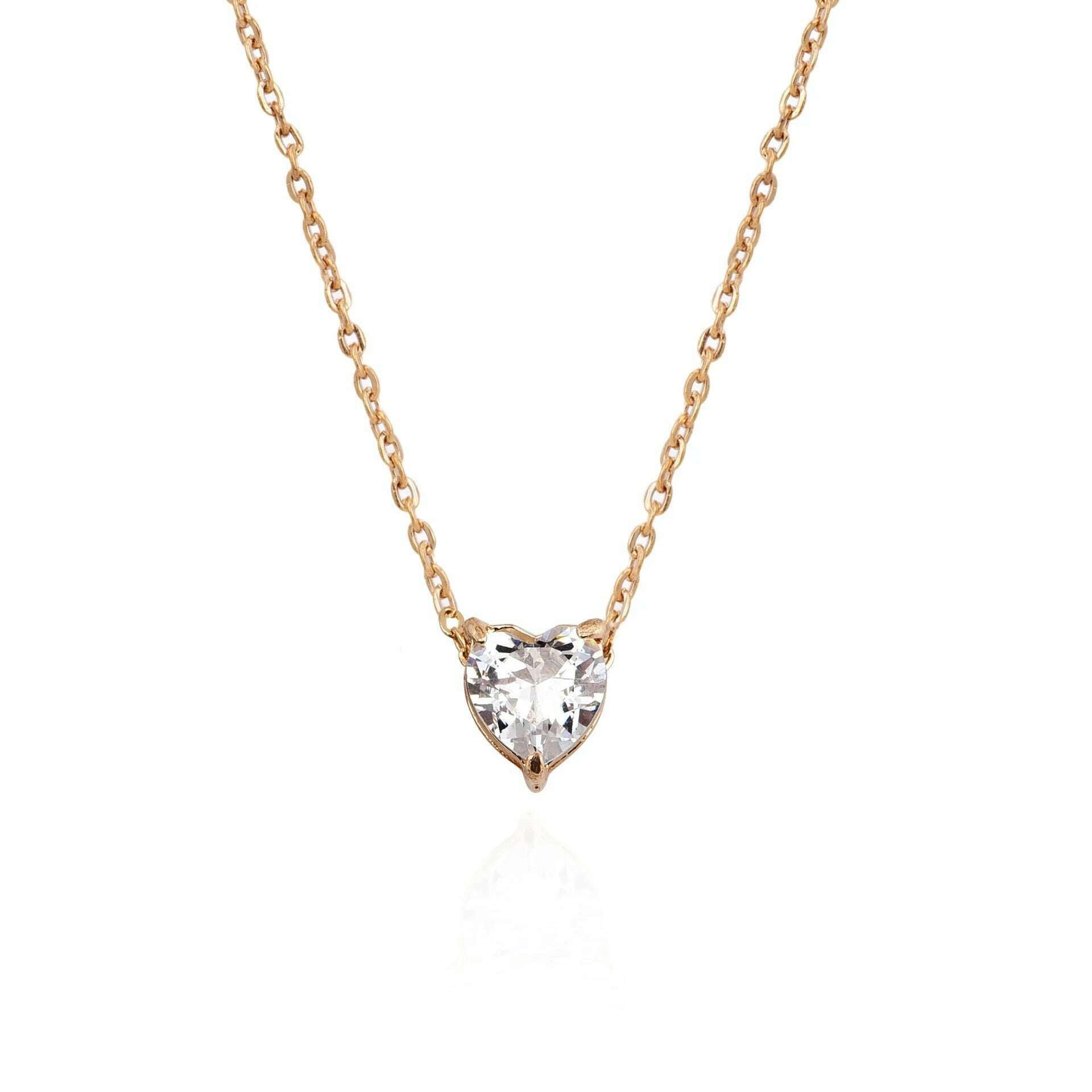 Fashion Tiny Heart Choker Necklace for Women Short Chain Shape Pendant Collares Necklace Ethnic Bohemian Jewelry Kolye Gift - KIMLUD