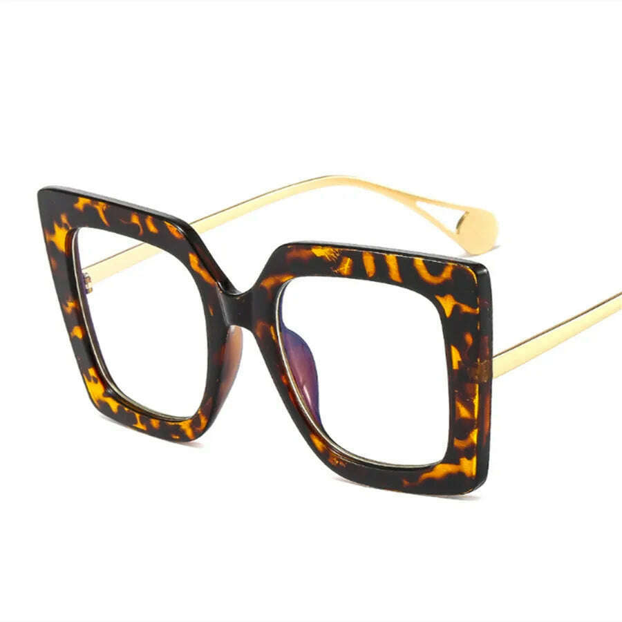 Fashion Women Square Blue Light Glasses Oprawki Okularowe Damskie Glass Frame Retro Clear Reading Computer Eyeglasses Unisex - KIMLUD