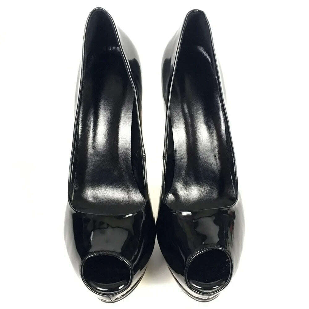 Fashion Women's Peep Toe High Heels Platform Pumps Stilettos Ladies Wedding Party Dress Shoes Blue Black Support Customized - KIMLUD