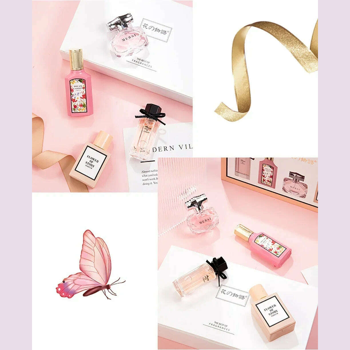 KIMLUD, Floral Scent Gift Box 110ml Four Piece Set Women Духи Fragrance Perfume Balminess Pheromone Eau De Parfum Floral Scent Toilette, KIMLUD Womens Clothes