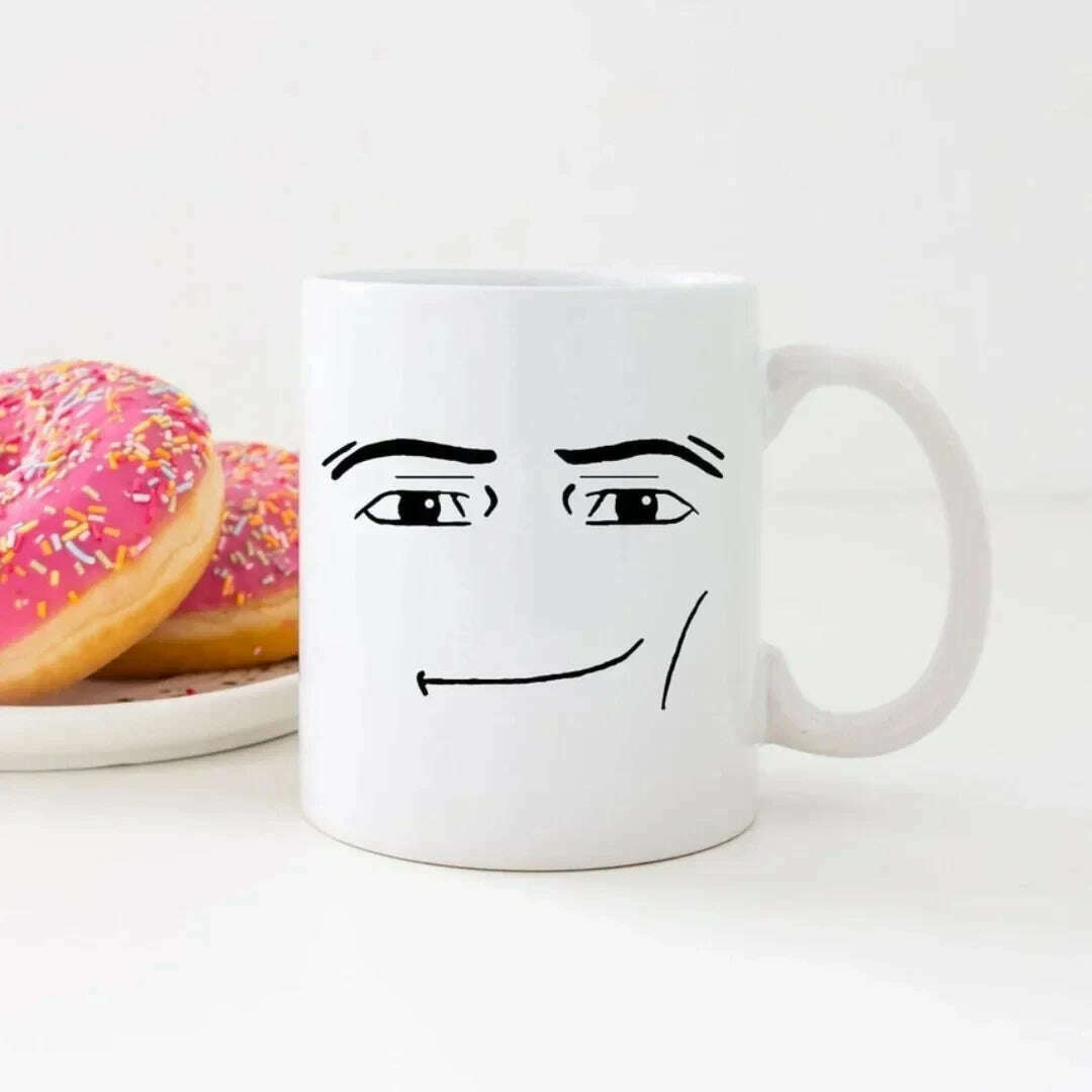 KIMLUD, Game Inspired Man Face Mug Retro Funny Men or Woman Faces Coffee Mug Cute Gamer Birthday Gift Lovers Back To School Mug Decorate, 301-400ml / 4, KIMLUD APPAREL - Womens Clothes