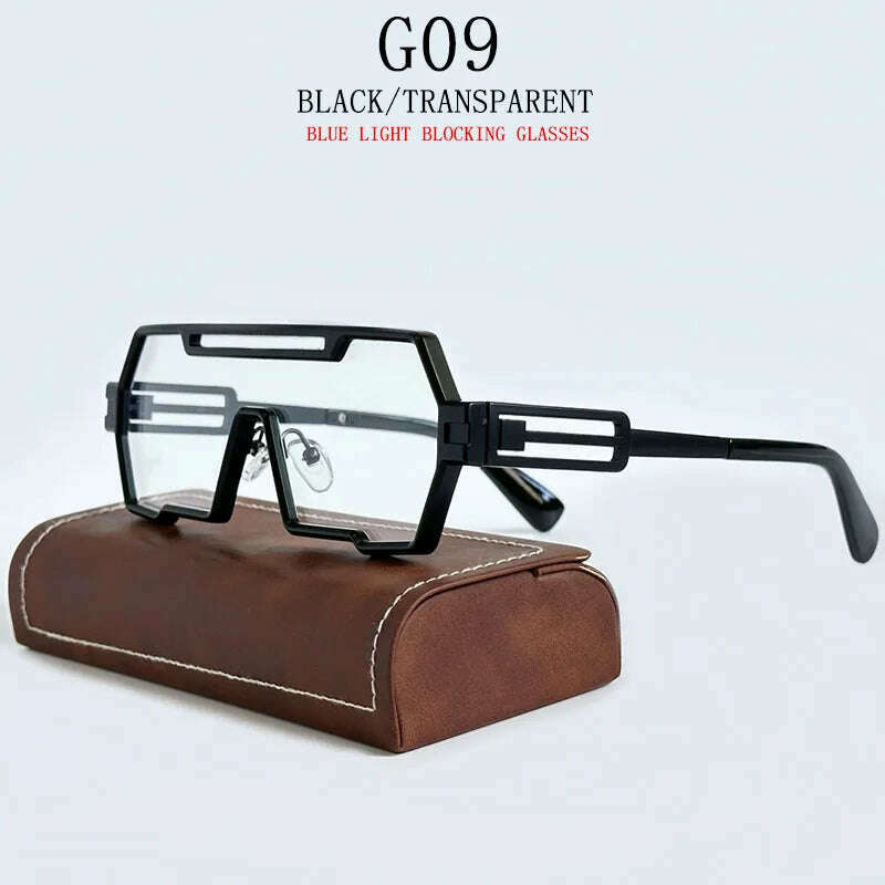 KIMLUD, Heavy Metal Steampunk Sunglasses For Men Square Vintage Punk Fashion Glasses Retro Gafas De Sol Hombre Lunette De Soleil Homme, KIMLUD Womens Clothes