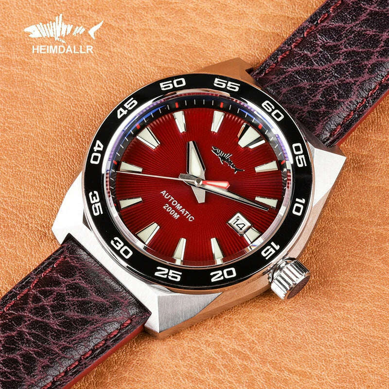 KIMLUD, Heimdallr Monster Diver men Watch Frost Blue Dial Sapphire Crystal NH35 Automatic Mechanical 200m Waterproof Full Luminous Watch, KIMLUD Womens Clothes