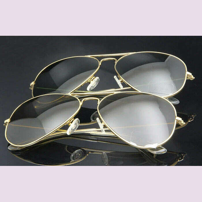 High Quality Glass Sunglasses Lens Vintage Sunglasses Men Women Gold Reflective Sunglasses UV400 Sun Glasses 55MM 58MM 2 Size - KIMLUD