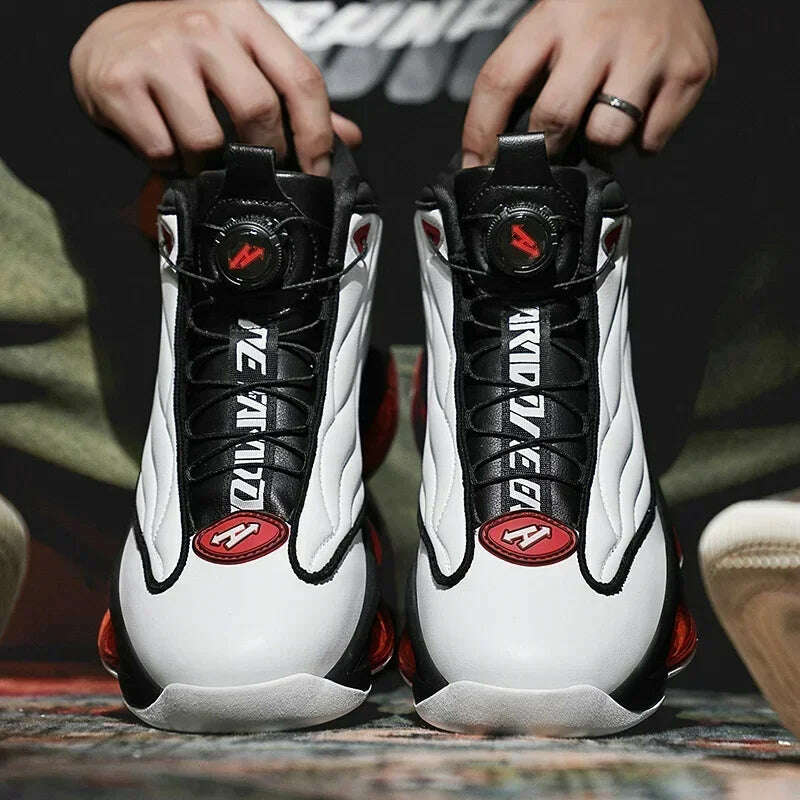 KIMLUD, High-top Men's Basketball Shoes High Quality Sneakers Fashion High Street Sports Shoes Air Cushioning Basketball Training Shoes, KIMLUD Womens Clothes