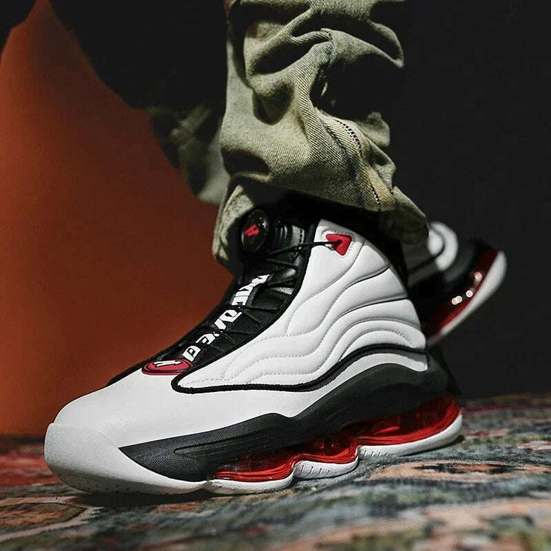 KIMLUD, High-top Men's Basketball Shoes High Quality Sneakers Fashion High Street Sports Shoes Air Cushioning Basketball Training Shoes, KIMLUD Womens Clothes