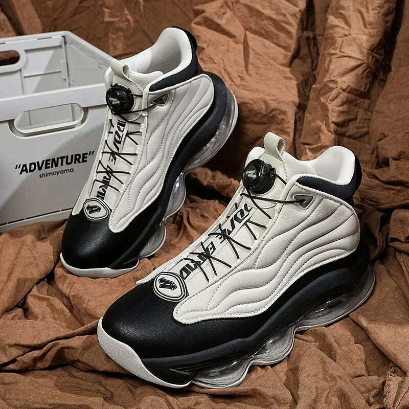 KIMLUD, High-top Men's Basketball Shoes High Quality Sneakers Fashion High Street Sports Shoes Air Cushioning Basketball Training Shoes, KIMLUD Womens Clothes
