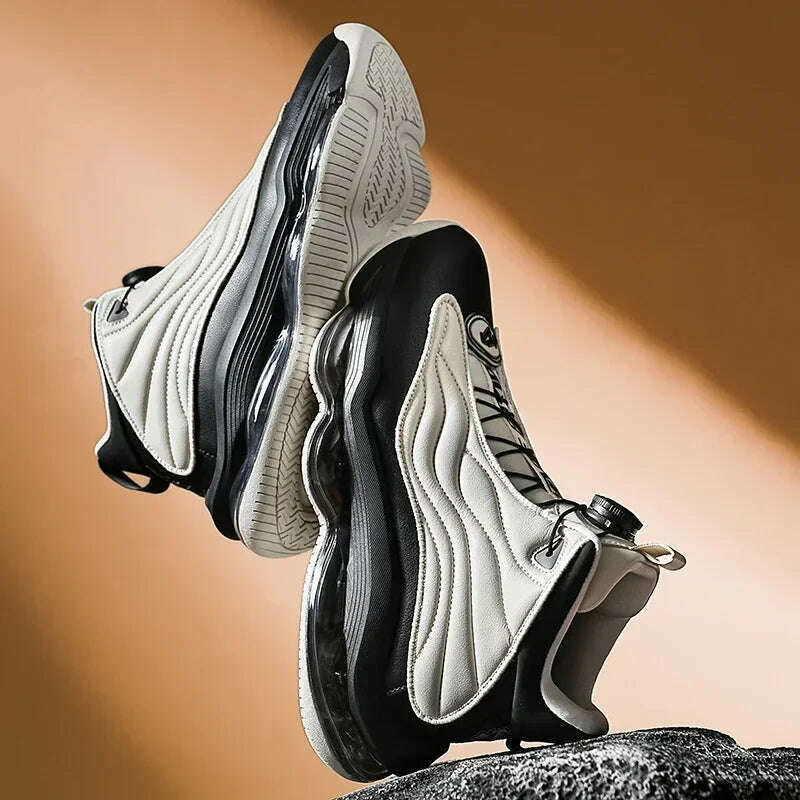 KIMLUD, High-top Men's Basketball Shoes High Quality Sneakers Fashion High Street Sports Shoes Air Cushioning Basketball Training Shoes, KIMLUD Womens Clothes