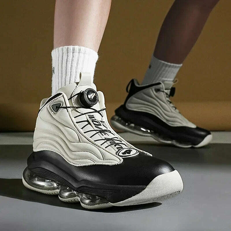 KIMLUD, High-top Men's Basketball Shoes High Quality Sneakers Fashion High Street Sports Shoes Air Cushioning Basketball Training Shoes, KIMLUD Womens Clothes