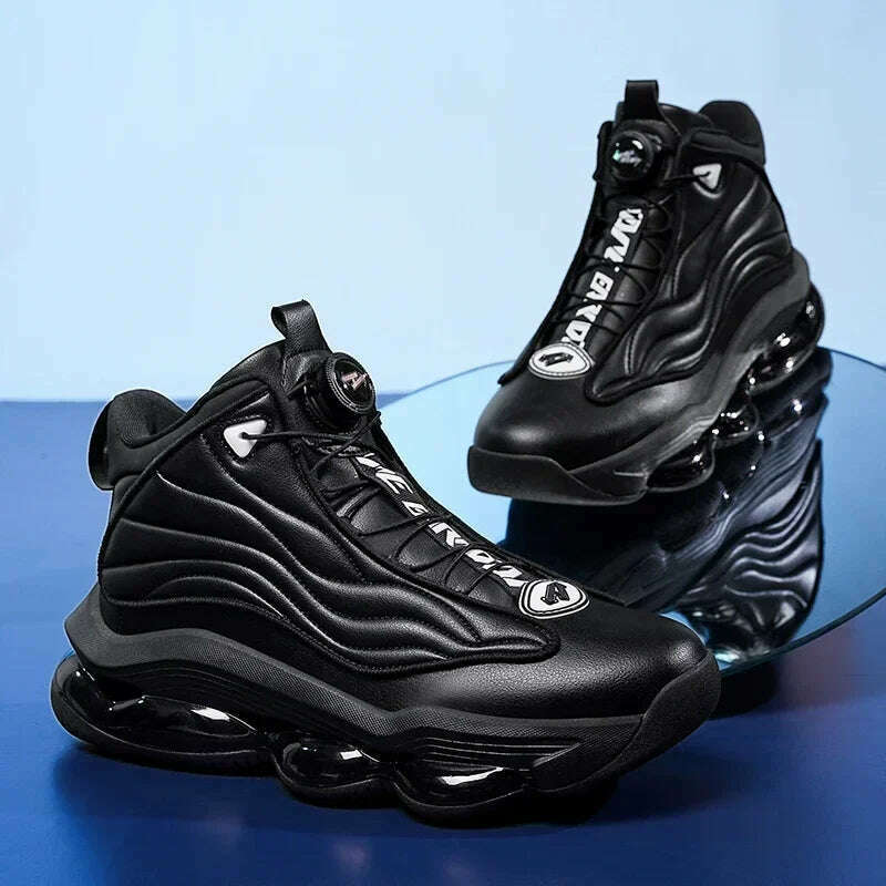 KIMLUD, High-top Men's Basketball Shoes High Quality Sneakers Fashion High Street Sports Shoes Air Cushioning Basketball Training Shoes, KIMLUD Womens Clothes