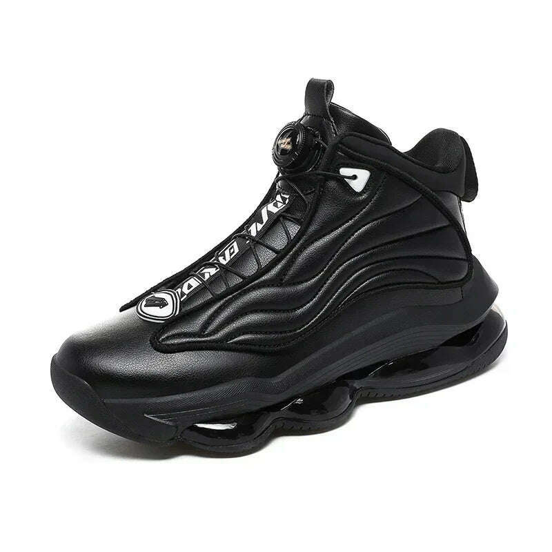 KIMLUD, High-top Men's Basketball Shoes High Quality Sneakers Fashion High Street Sports Shoes Air Cushioning Basketball Training Shoes, black / 42, KIMLUD APPAREL - Womens Clothes