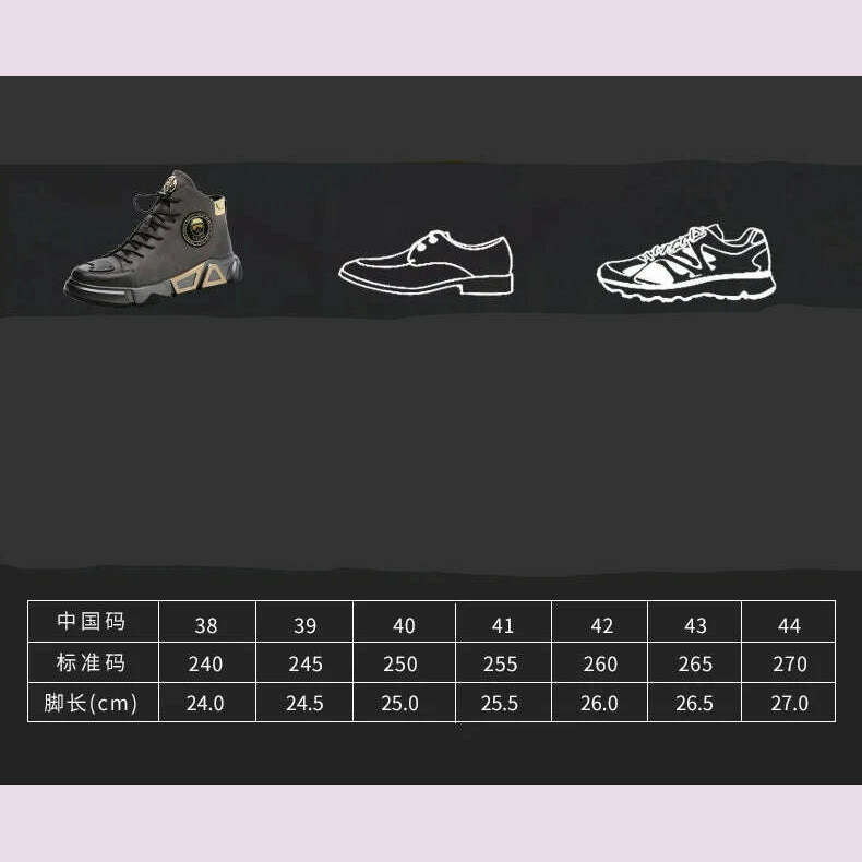 KIMLUD, High-top Men's Shoes Leather Men's Ankle Boots 2022 Autumn and Winter New Trend Leather Boots Youth Thick-soled Rider Boots, KIMLUD Womens Clothes