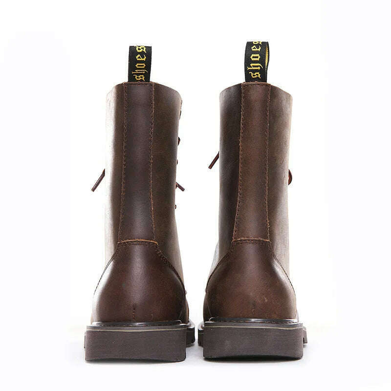 Hiking shoes Men Hunting Boots Tactical shoes Desert Combat Ankle Waterproof sneakers Leather Snow walking high-top Women's shoe - KIMLUD