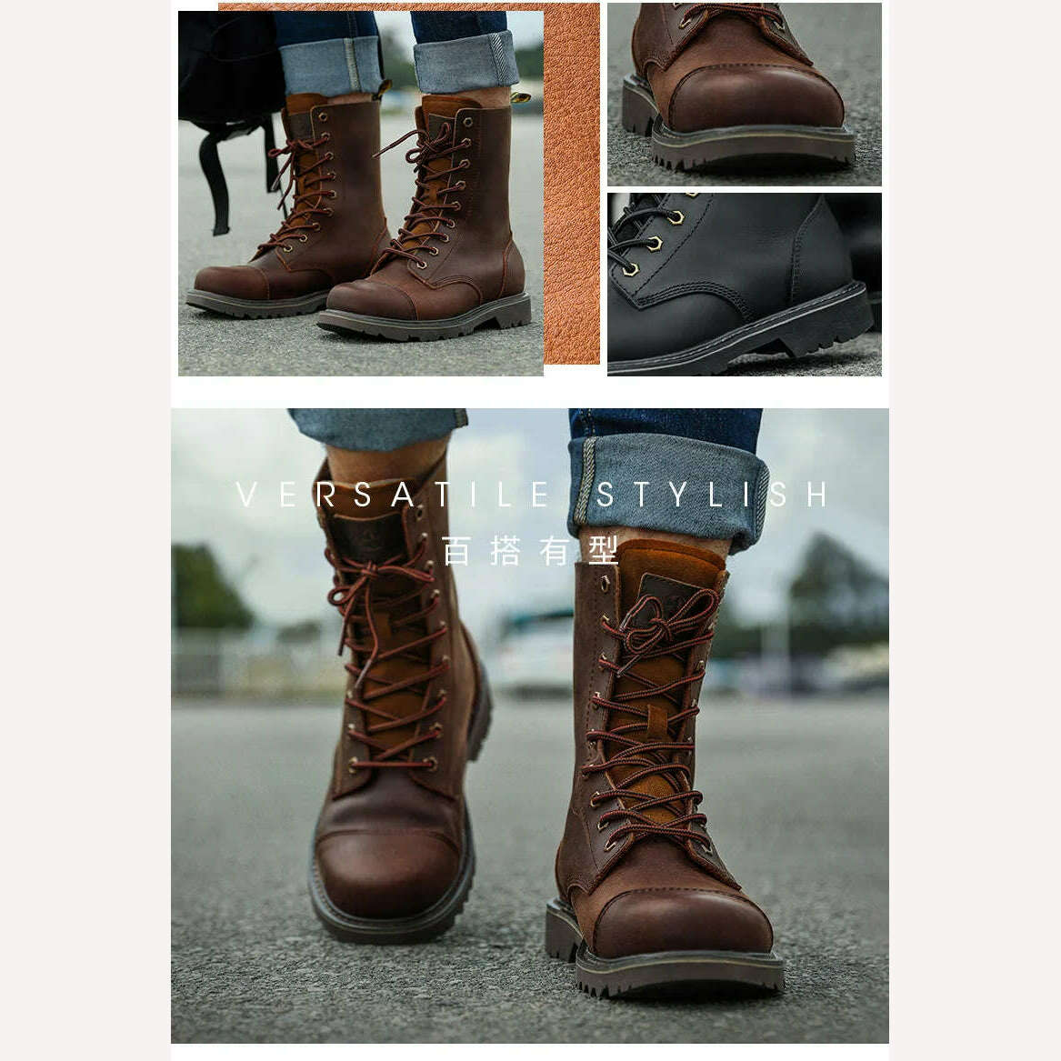Hiking shoes Men Hunting Boots Tactical shoes Desert Combat Ankle Waterproof sneakers Leather Snow walking high-top Women's shoe - KIMLUD