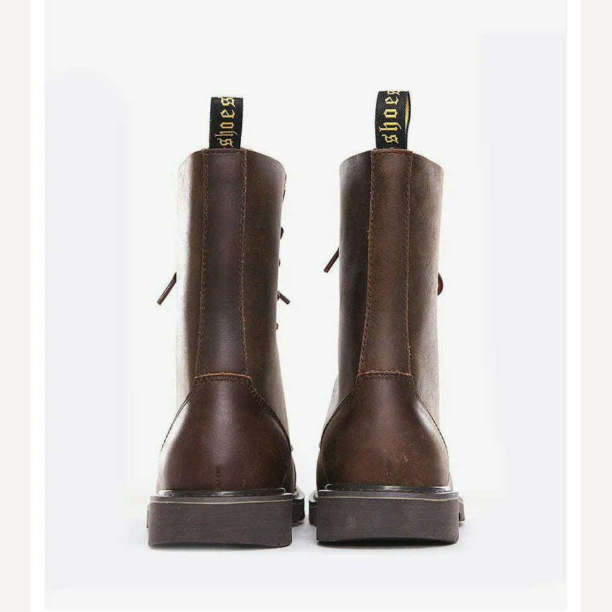 Hiking shoes Men Hunting Boots Tactical shoes Desert Combat Ankle Waterproof sneakers Leather Snow walking high-top Women's shoe - KIMLUD