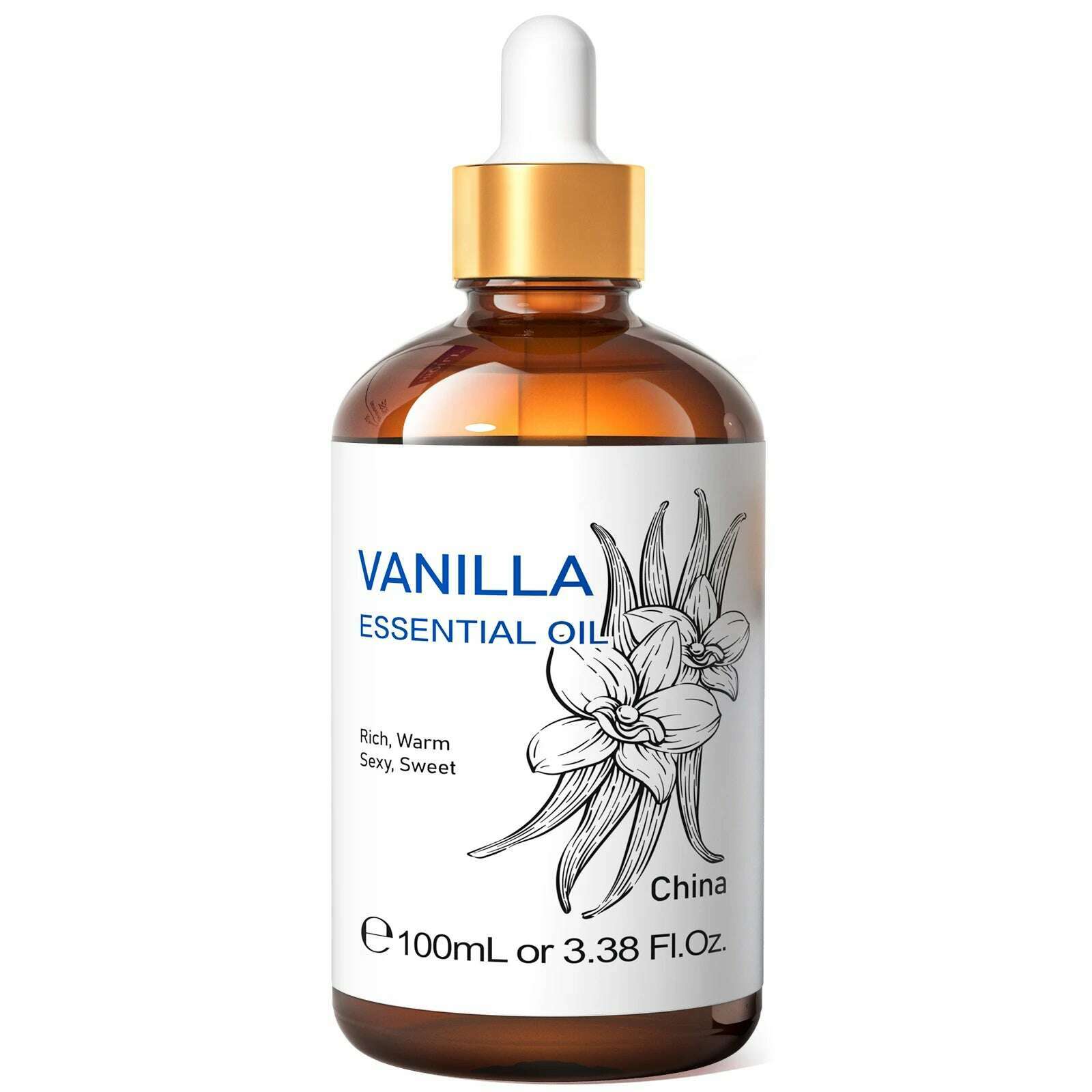 KIMLUD, HIQILI 100ML Eucalyptus Vanilla Frankincense Mint Sandalwood Rose Essential Oils for Diffuser Humidifier Candle Making Massage, Vanilla / 100ml / United States, KIMLUD APPAREL - Womens Clothes