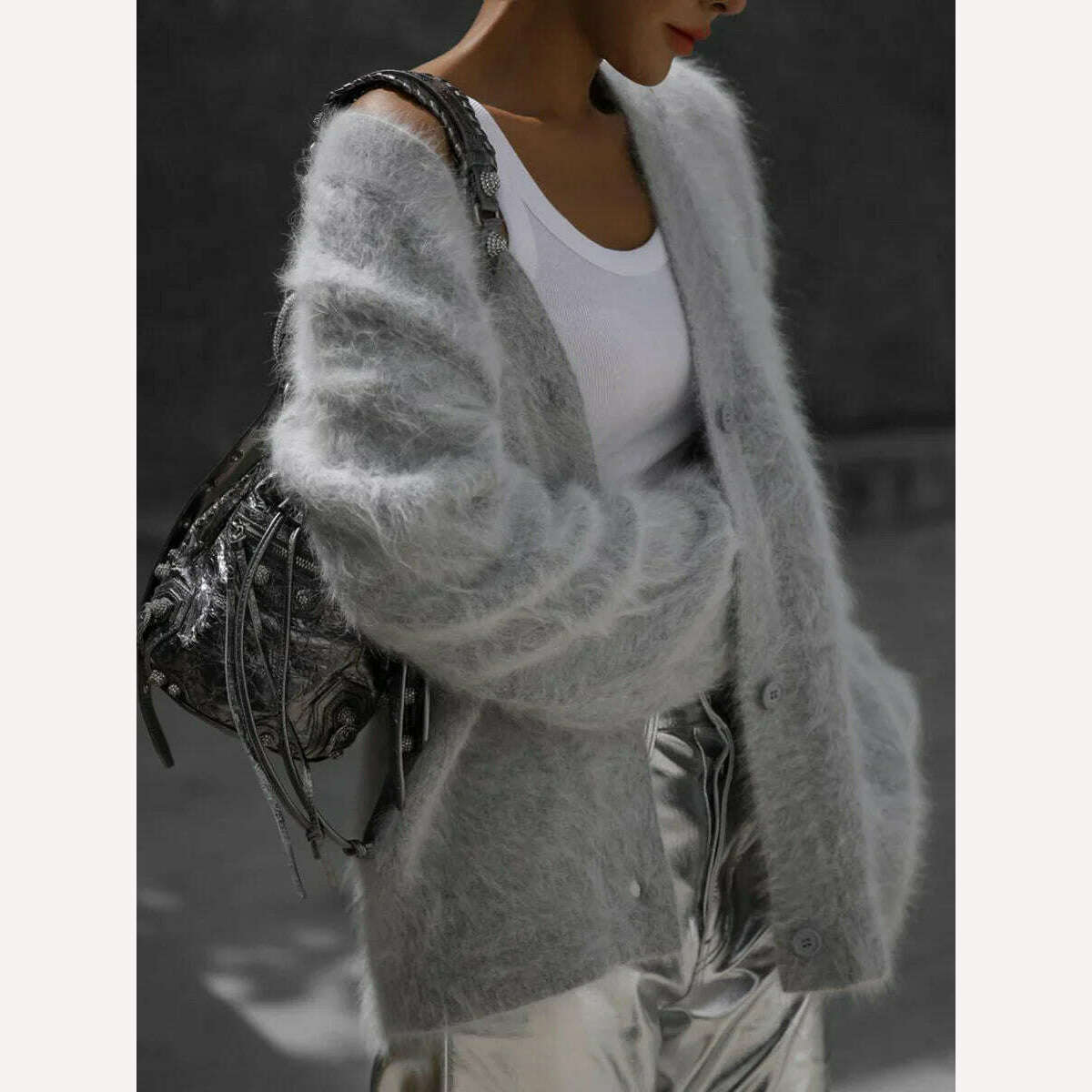 Hirsionsan Elegant Long Sleeve Sweater Women 2023 New Single-Breasted Female Casual Cardigan Soft Flexible Knitted Outwear - KIMLUD
