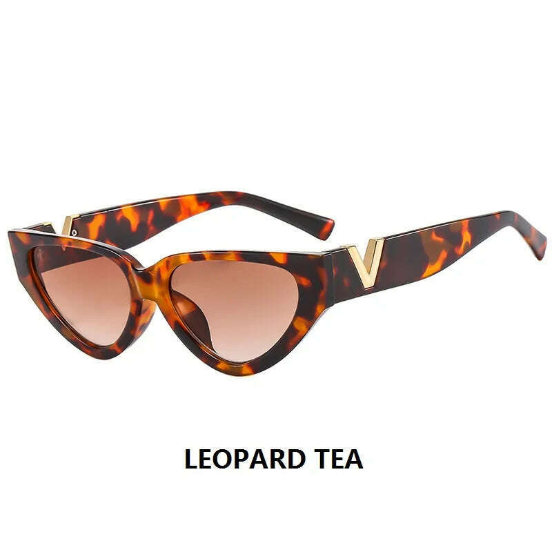 INS Cat Eye Sunglasses Women 2024 Fashion Triangle Vintage Sun Glasses Female Brand Designer Retro Glasses Shades Oculos De Sol - KIMLUD