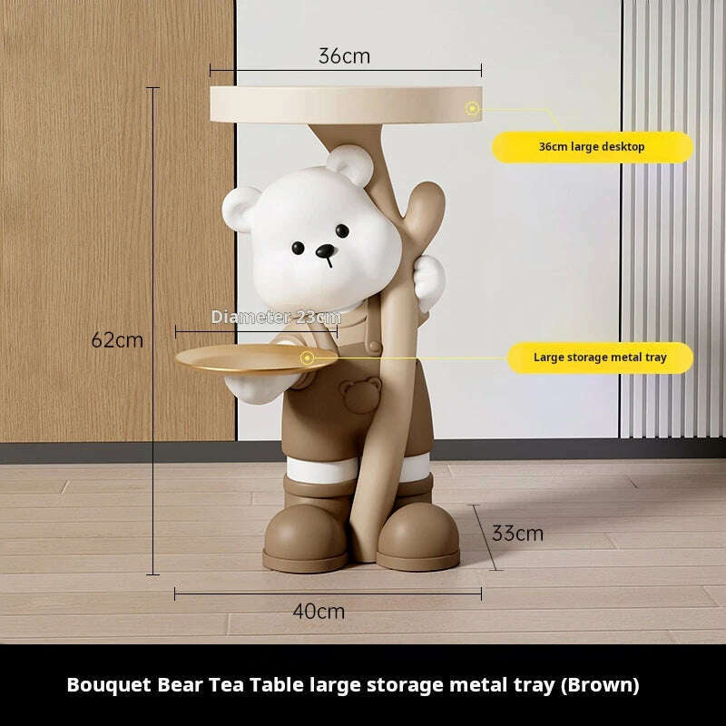 INS Living room Side table decorative small Bedsidetable Modern Sofa side Resin Corner coffee table cute design home furniture - KIMLUD