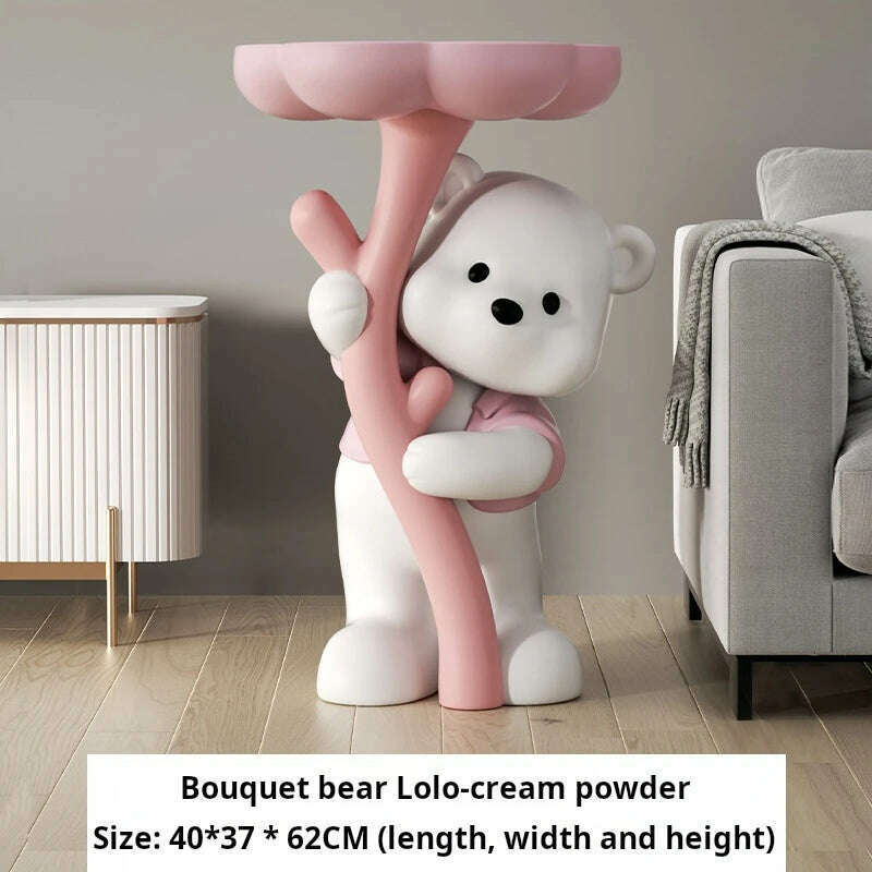 INS Living room Side table decorative small Bedsidetable Modern Sofa side Resin Corner coffee table cute design home furniture - KIMLUD
