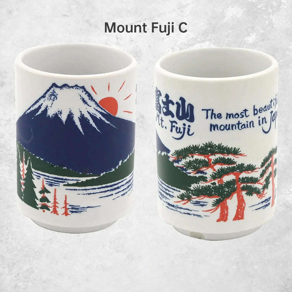 KIMLUD, Japanese Impression Ceramic Mugs 300ml Tea Wine Sushi Sake Cup Funny Family Restaurant Decoration Travel Gift for Friends, KIMLUD Womens Clothes