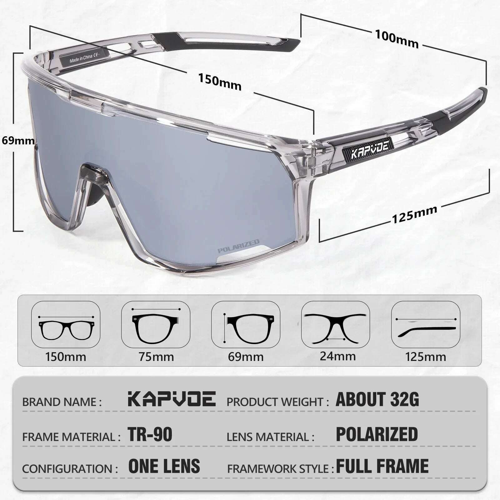 KIMLUD, KAPVOE New Men Color Polarized Outdoor Sports Cycling Glasses MTB Goggles Women Road Bike Eyewear UV400 Bicycle Sunglasses, KIMLUD Womens Clothes