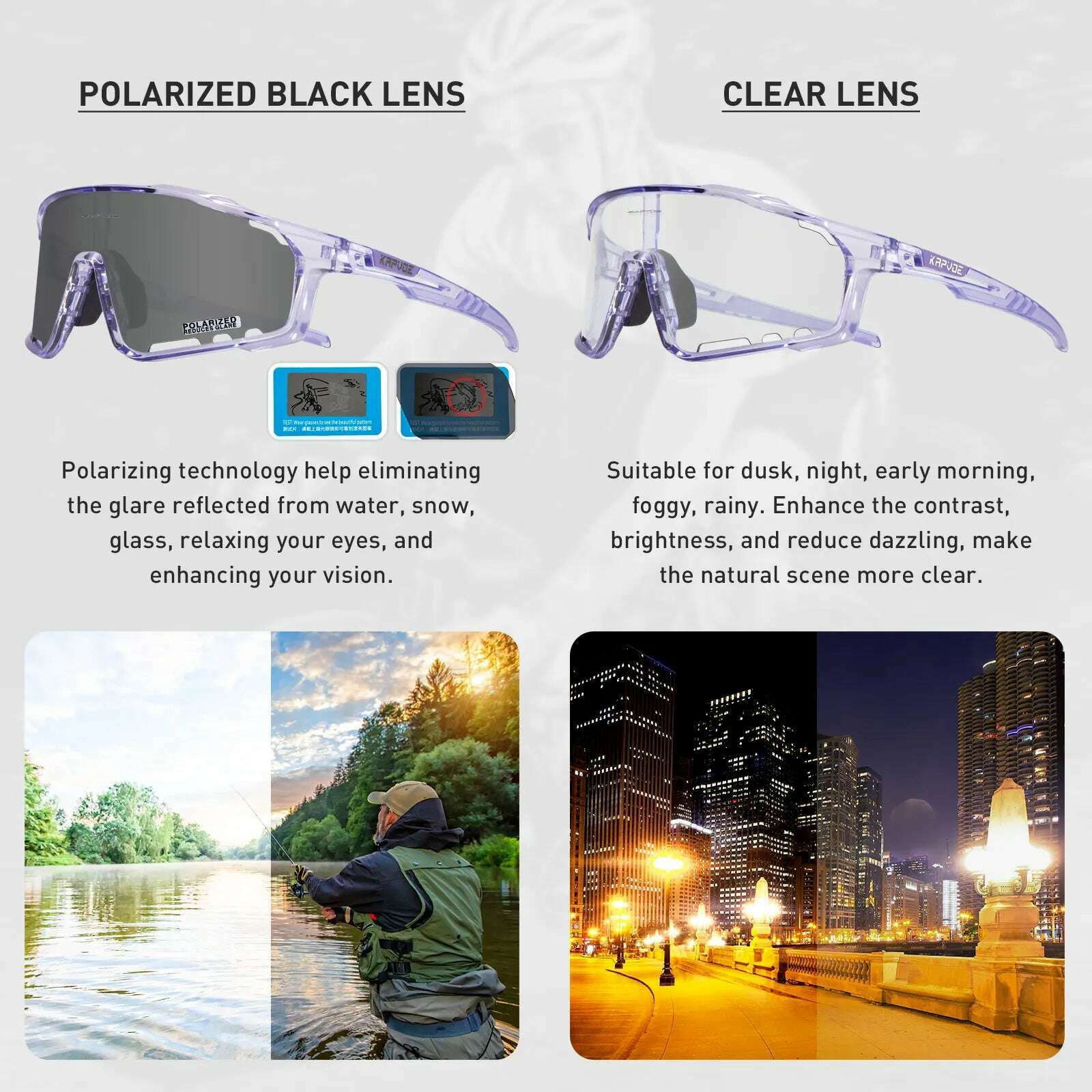 KIMLUD, Kapvoe UV400 Racing Bike Glasses Eyewear MTB Cycling Sunglasses Cycling Glasses Polarized Men's Sunglasses Women Sport Goggles, KIMLUD Womens Clothes