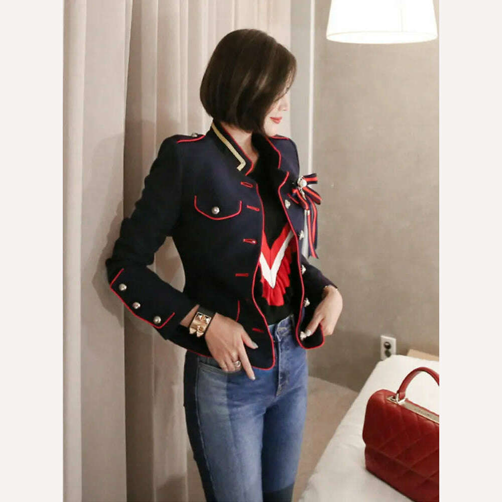 Korean Elegant Office Women Jacket Chic Temperament Formal Vintage Single Breasted Slim Coat Suit Outerwear Blazer Spring Autumn - KIMLUD