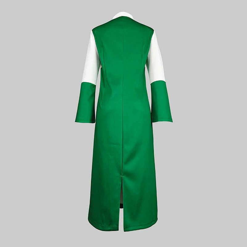 KIMLUD, Krisstar 2025 New Women's Bodycon Dresses Contrast Color V-neck with Zipper Long Sleeves Formal Occasion Office Midi Dresses, KIMLUD Womens Clothes