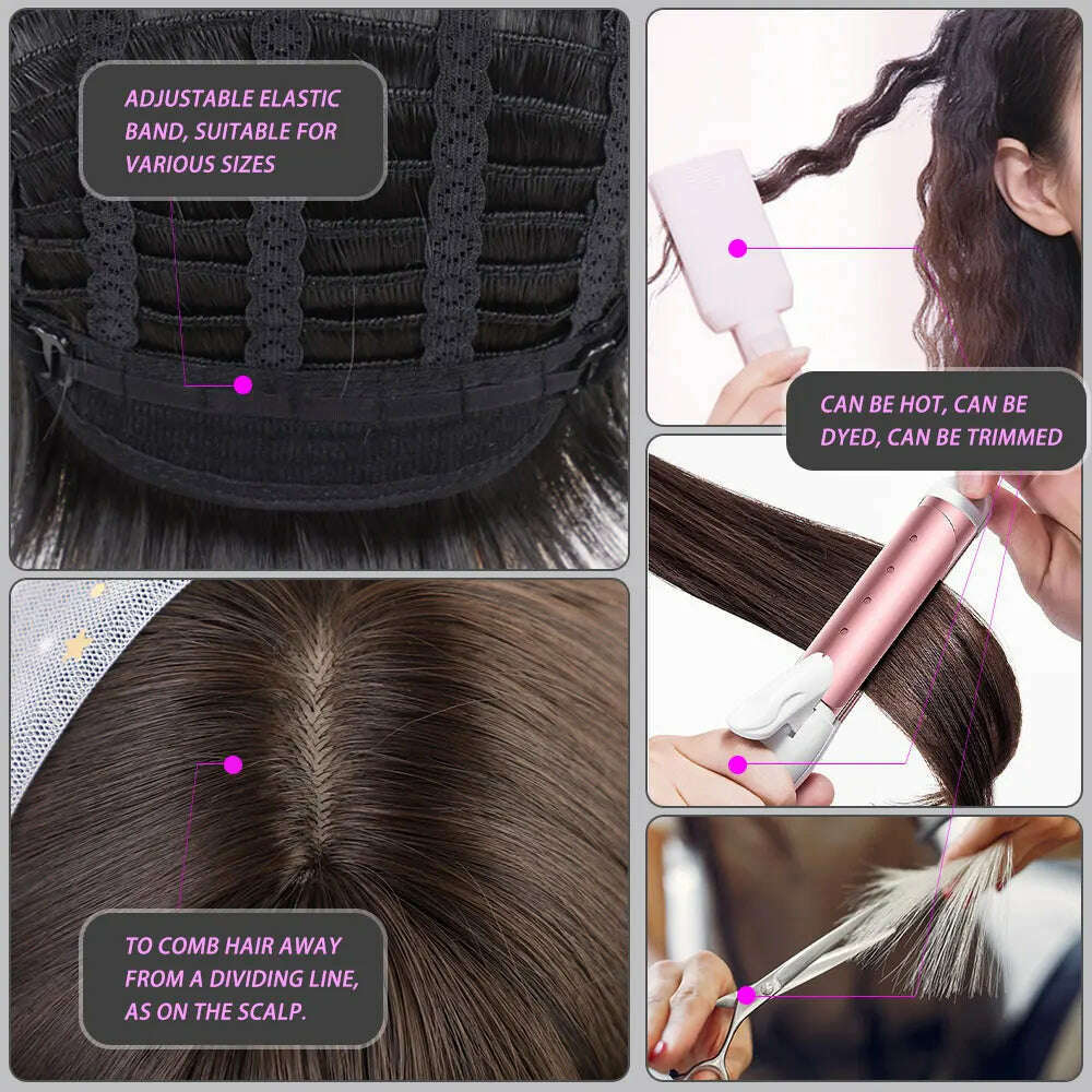 La Sylphide Long Wavy Ombre Purple Synthetic Wigs for Women Heat Resistant Natural Middle Part Cosplay Party Lolita Hair Wigs - KIMLUD