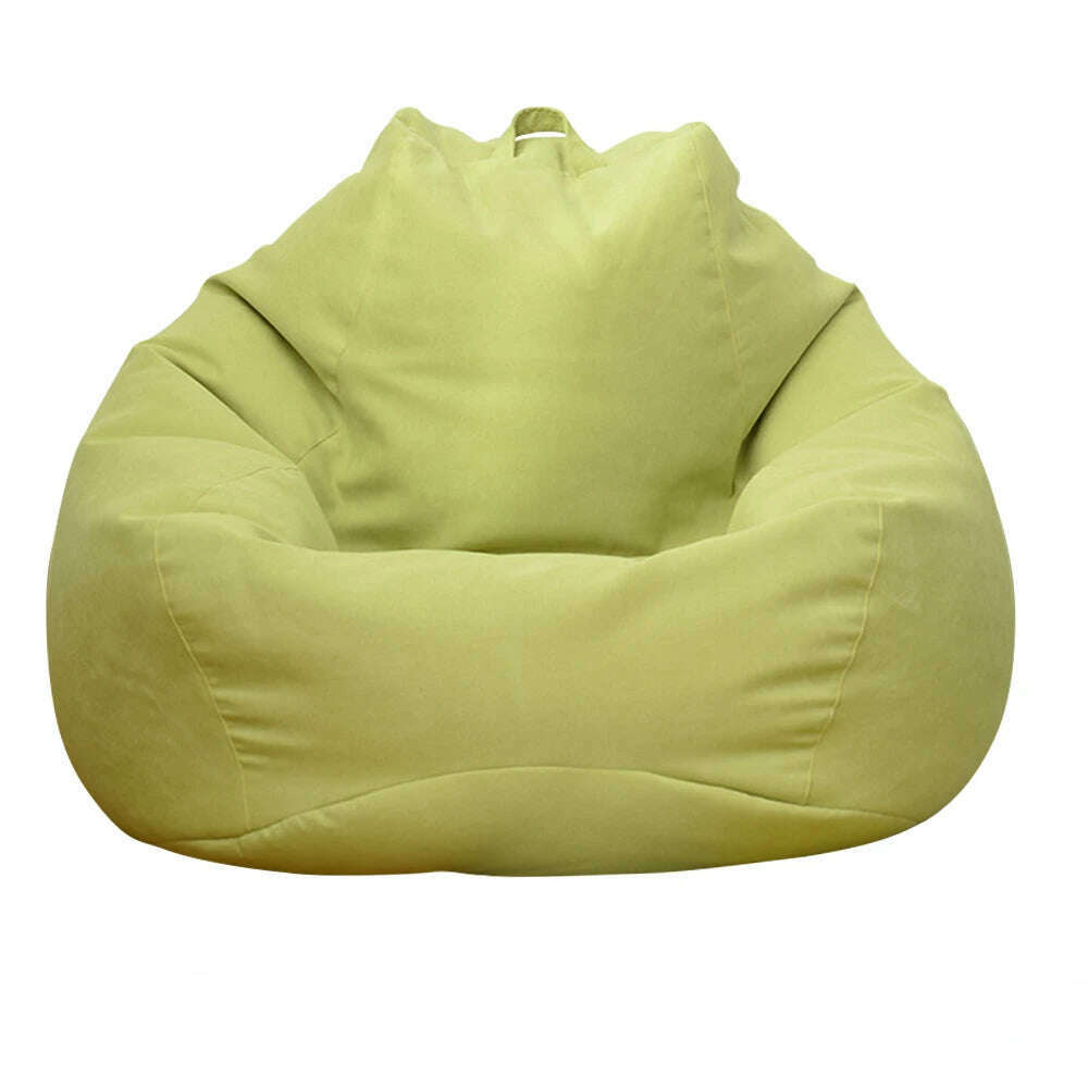 Lazy Sofas Cover Chairs Without Filler Adults Bean Bag Chair Couch Living Room Bedroom Home Tatami Lounger Seat - KIMLUD