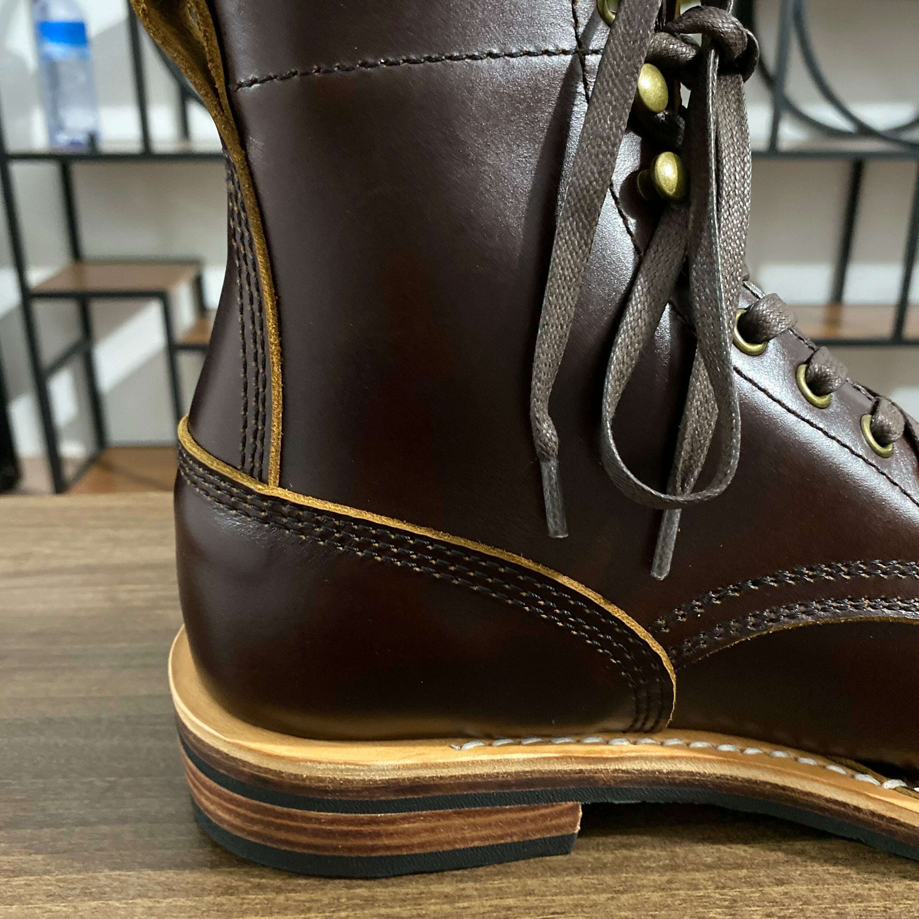 LL580 Rock Can Roll Size 35-50 Super Quality Genuine Italian Cow Leather Handmade Durable Goodyear Welted American Work Boots - KIMLUD