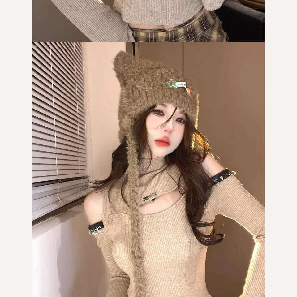 Long Sleeve T-shirts Women Hollow Out Spliced Slim-fit Sexy Autumn Turtleneck All-match Off Shoulder Hot Girls Streetwear Soft - KIMLUD